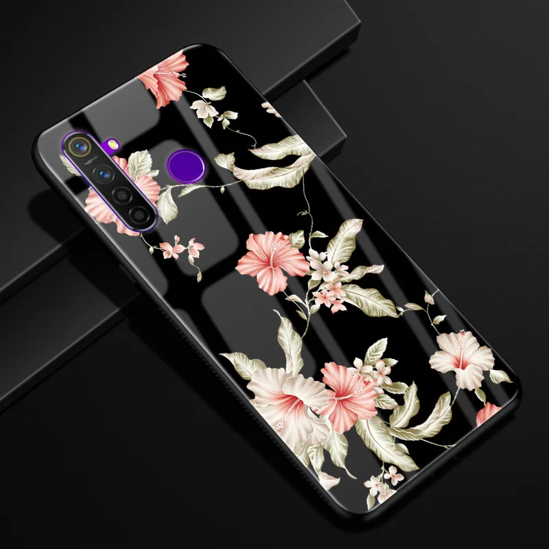 13 Для OPPO Realme 5 pro Чехол 6,3 ''стекло Жесткий чехол для OPPO Realme5 чехол для телефона силиконовый бампер Fundas Coque Realme 5pro - Цвет: 13