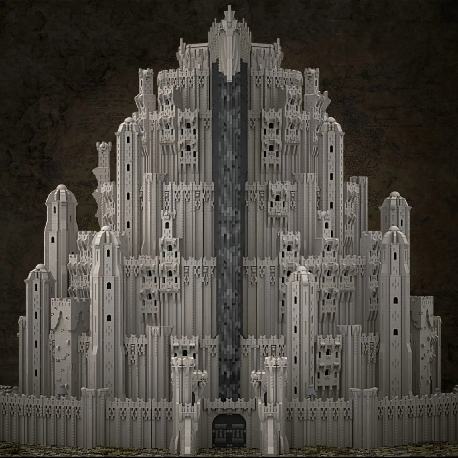 Bircklink городской дом из фильма Король Кольца Gondor порт минатрита замок уличный вид