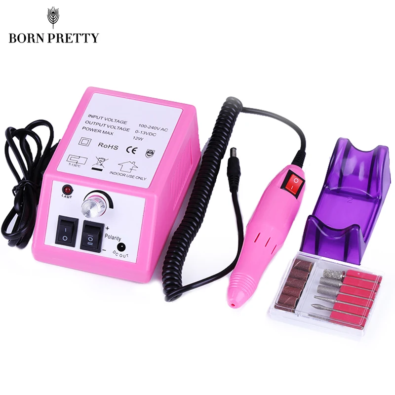Электрическая машинка для маникюра с 6 сверлами ногтей пилочки педикюра набор