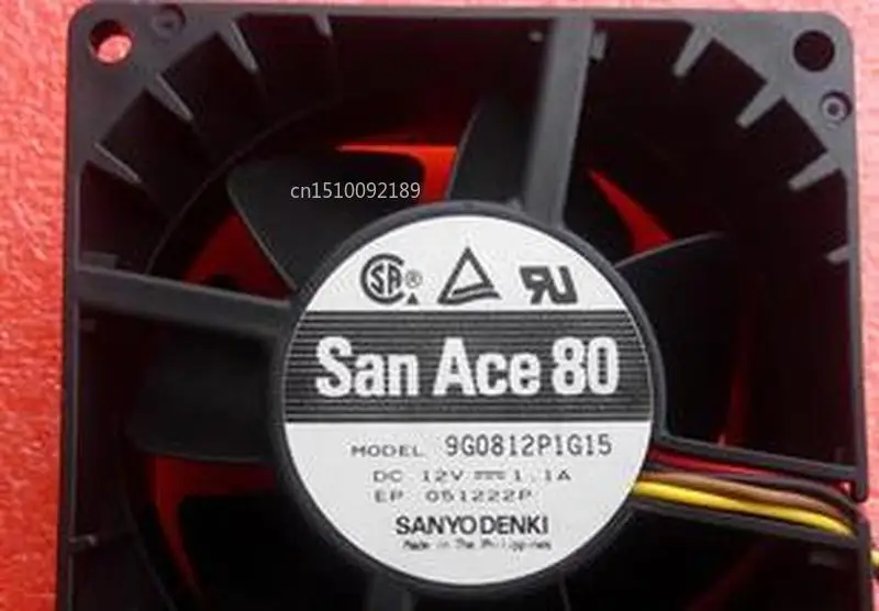 

for SANYO 9G0812P1G15 DC 12V 1.1A 80x80x38mm Server Cooler Fan