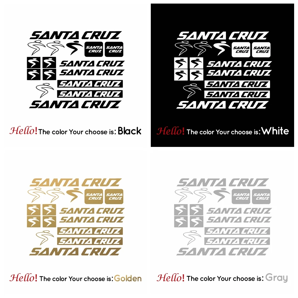 

Bike frame sticker Santa cruz cycling accessorie Free shipping Vinyl waterproof mtb bicycle frame decal bike accessories sticker