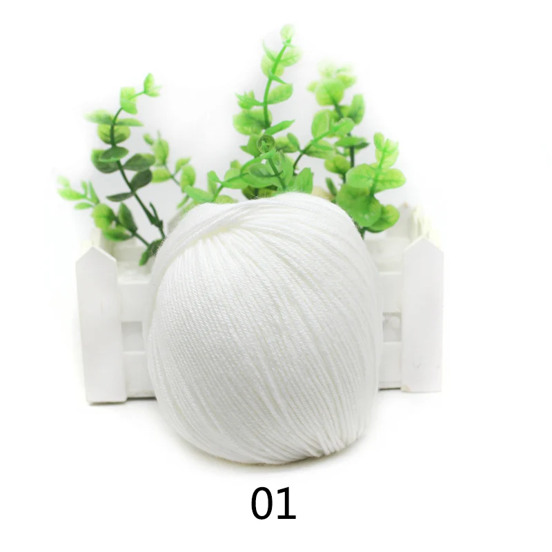 A01 20pcs 20 шт вязальная пряжа lanas para tejer кроше хлопчатобумажная пряжа для вязания 60% шелковая волоконная лампа 40% кожа бархат - Цвет: A01 20pcs