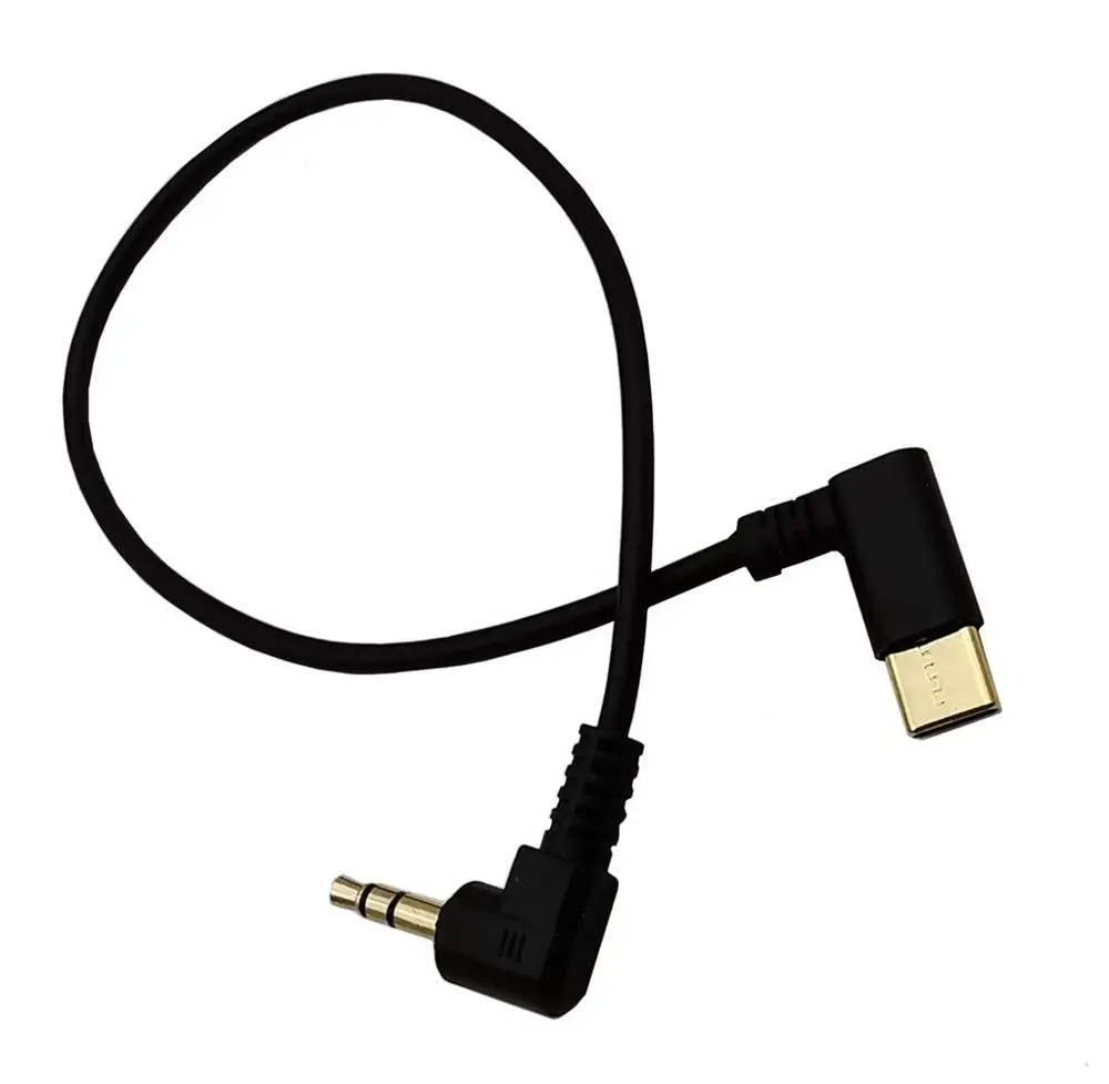 Кабель 3 5 мм и 2 аудио в USB C угол 90 градусов Type до колено штекер AUX кабель для