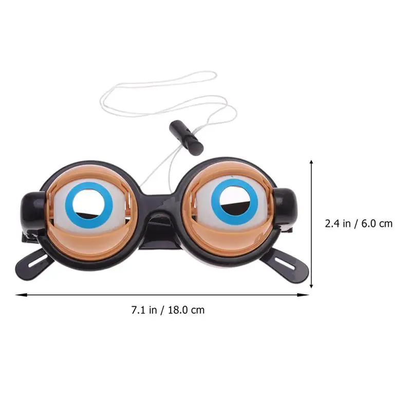 2 шт Вечерние забавные шалости очки Crazy Eyes игрушки для подарка на день рождения пластиковые новые очки игрушки новое поступление