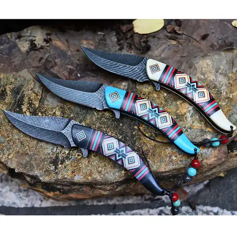 Универсальный складной нож, 3 цвета, тактический складной неисправный нож для охоты, кемпинга, лодочного спорта, выживания, брелок, карманны...
