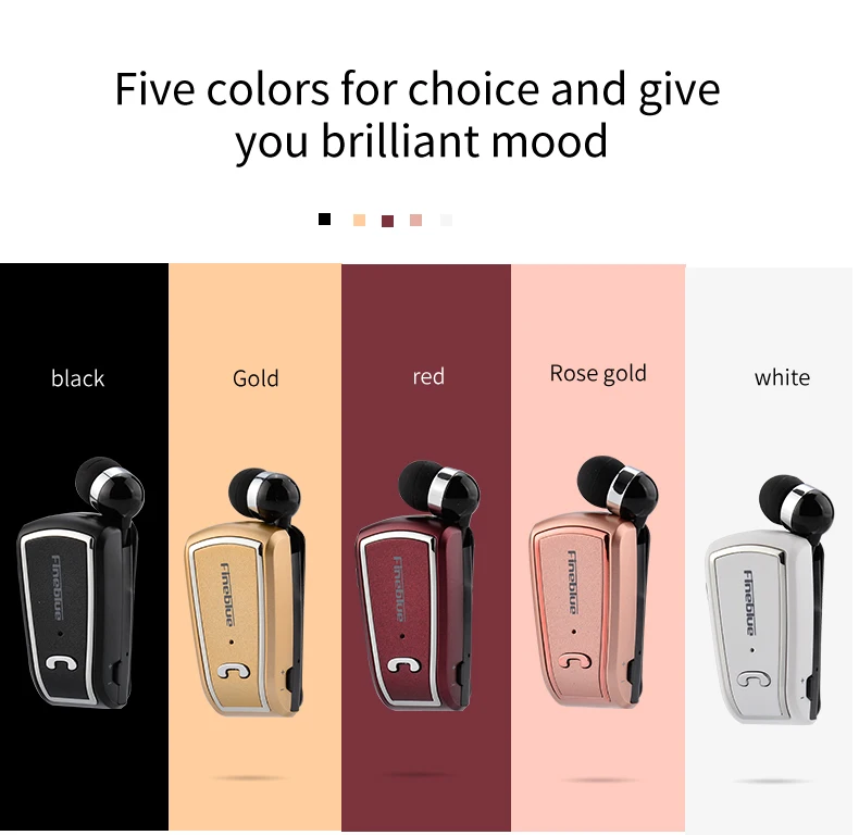 

Mini Wireless Bluetooth Headset F-V3 Fineblue Handsfree Earphone Cordless Earpiece Earbuds Retractable In-Ear With Mic For Phone
