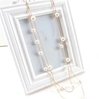 womens elegant faux pearls sweater chain long pendant necklace jewelry wedding party nice accessies
