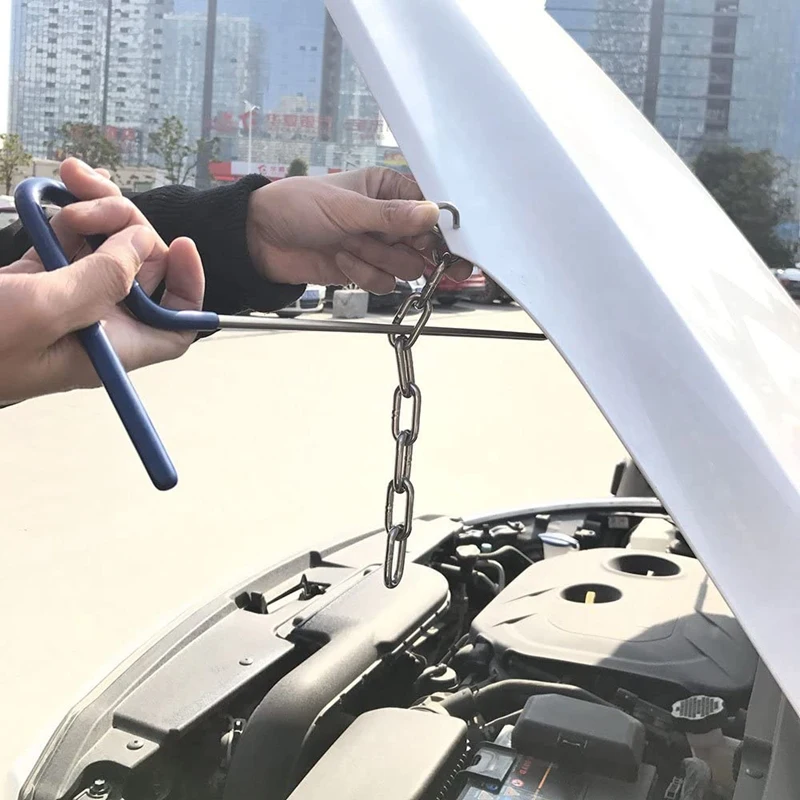 

New Dent Removal Rods Tools Dent Repair Kit Rod Whale Tail with Air Wedge Alignment Tool for Car Dents 11Pcs