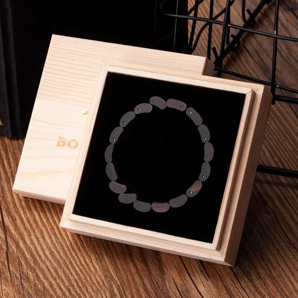 

Wooden Bracelet Women BOBO BIRD Adjustable Bracelet Fashion Elegant Jewelry Gift for Anniversary in Gift Wooden Box