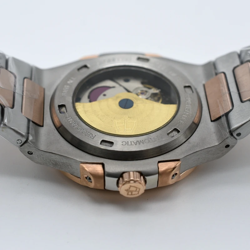 

PETER LEE day date nautilus top brand luxury automatic mechanical mens watches dropshipping stainless steel men gold watch gifts
