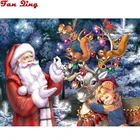 Алмазная вышивка Дед Мороз картина с изображением белки Стразы 5D алмазная живопись полный дрель Новогодний подарок DIY Алмазная мозаика