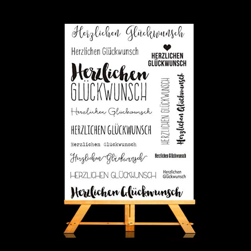 

German DIY Silicone Clear Stamp Cling Seal Scrapbook Embossing Album Decor Craft