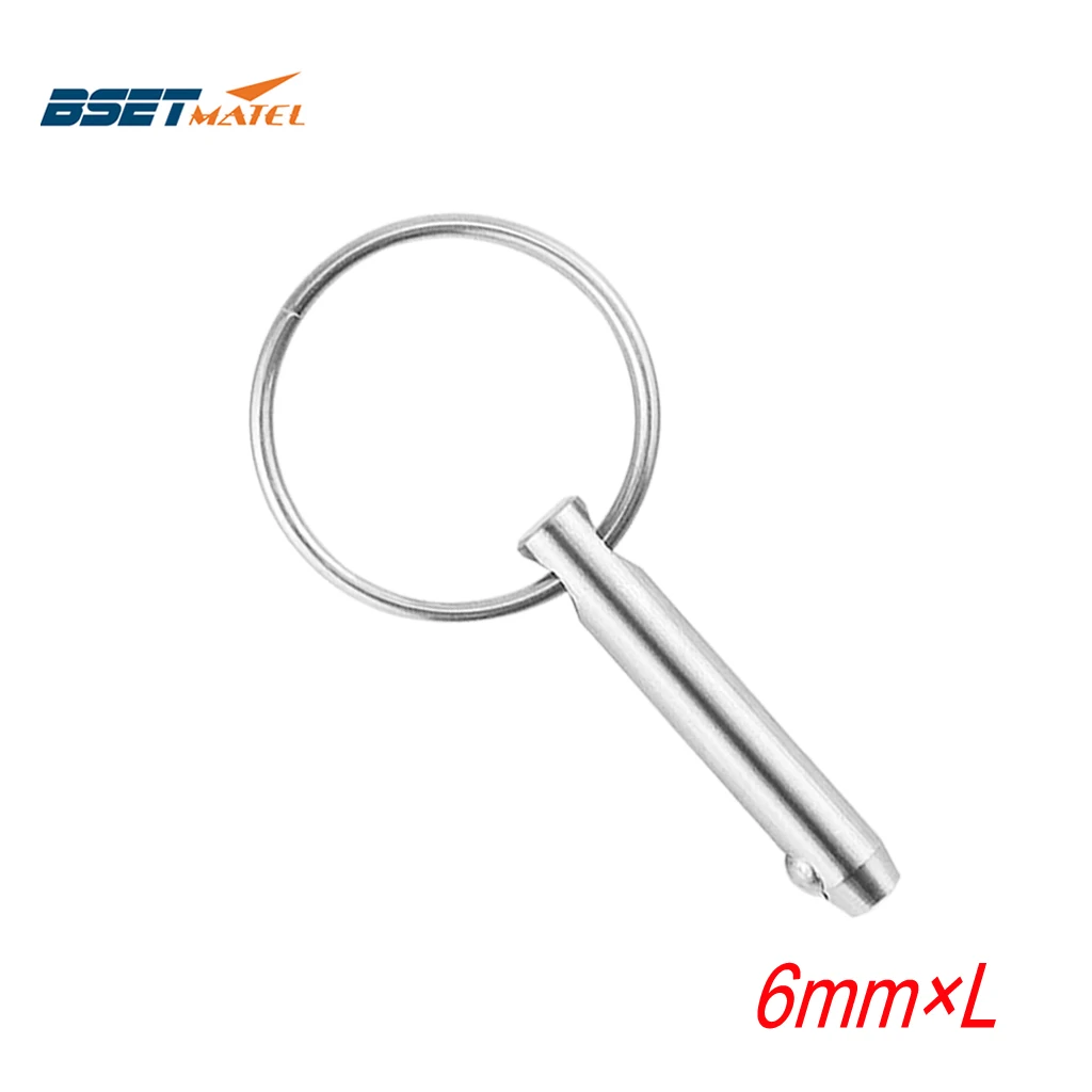 

6 мм Морской сорт 316 быстросъемная шариковая булавка из нержавеющей стали для лодки, Бимини, верхняя палубная петля, морское оборудование, ак...