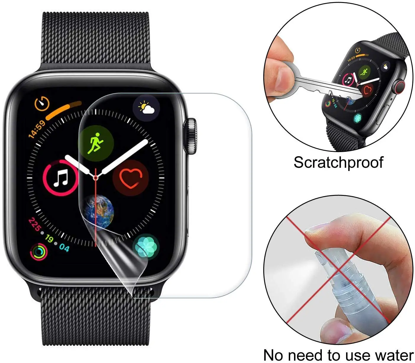 Защита экрана для Apple Watch 38 мм 42 серия 3 2 1 защита от царапин iWatch 40 44 4 5 6 SE мягкая TPU HD