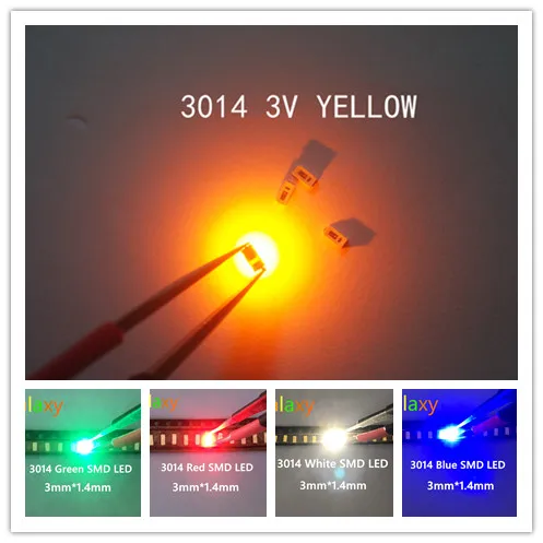 100 шт. = 5 цветов x 20 штук 5050 5730 3014 1210 2835 3528 1206 0805 0603 0402 SMD светодиодный Диод комплект