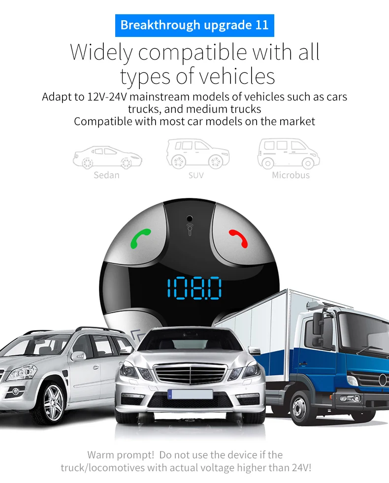 Автомобильный комплект MP3 плеер беспроводной Bluetooth fm-передатчик USB поддержка SD Tf карта ЖК-дисплей USB Автомобильное зарядное устройство для iPhone и Android
