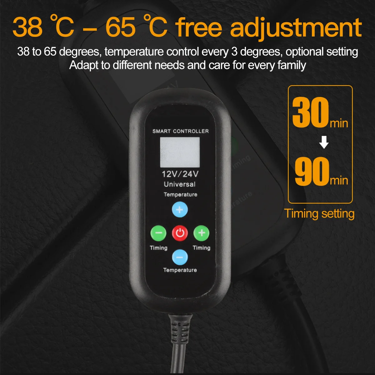 Кожаная Автомобильная подушка с подогревом на два сиденья 12 В зимний бытовой