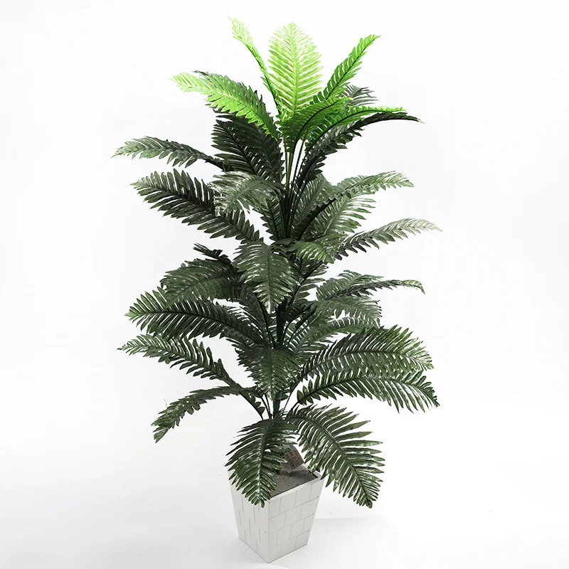 

90cm 39 Heads Artificial Palm Plants Large Tropical Tree Fake Palm Leaves Silk Persian Foliage Green Plants for Office Decor