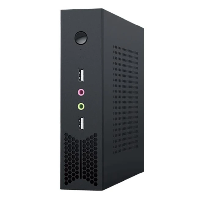 Мини T5 тонкий мини ITX чехол для компьютера черный USB2.0 HTPC WIFI антенна порты без