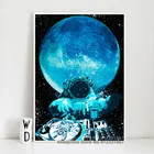 Картина на холсте Космос астронавт DJ плакат на холсте психоделическая Художественная печать техно музыкальная комната Декор праздничный плакат подарки