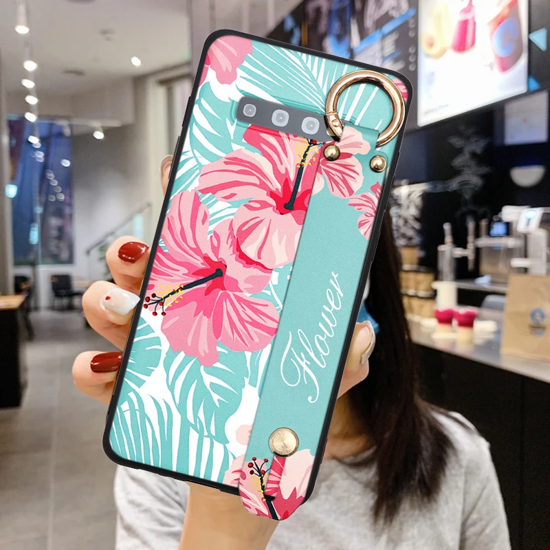 Чехол с ремешком на запястье для Samsung Galaxy A41 A31 A11 A21 A71 A51 A01 A90 A50 A70 A30 A40 A10 A10e A20e A6 Plus 2018