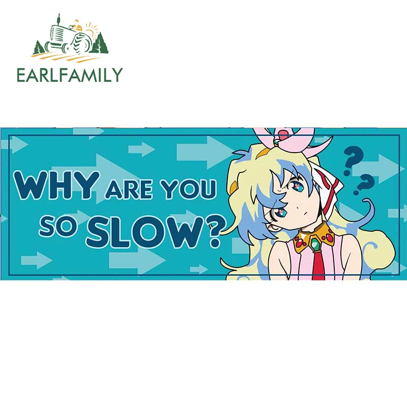 EARLFAMILY наклейки для автомобилей и мотоциклов Tenge Toppa Gurren Lagann Nia Teppelin размером 13 см x 4,9 см, водостойкие, с креативной графикой.