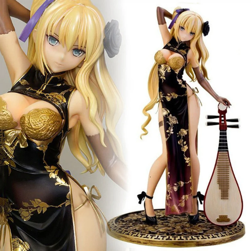 

2021 Jin Ping Mei PVC 24CM Anime Figure Jin Lian Cheongsam Exquisite Manga Model Sexy Girl Toys For Boys Friend Gifts