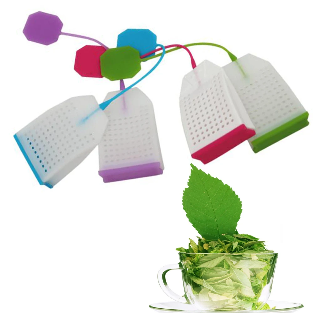 

1PCS Silicone Tea Infusers Bag Style Tea Strainers Herbal Spice Tea Infuser Filters Scented Kitchen Coffee Tea Tools