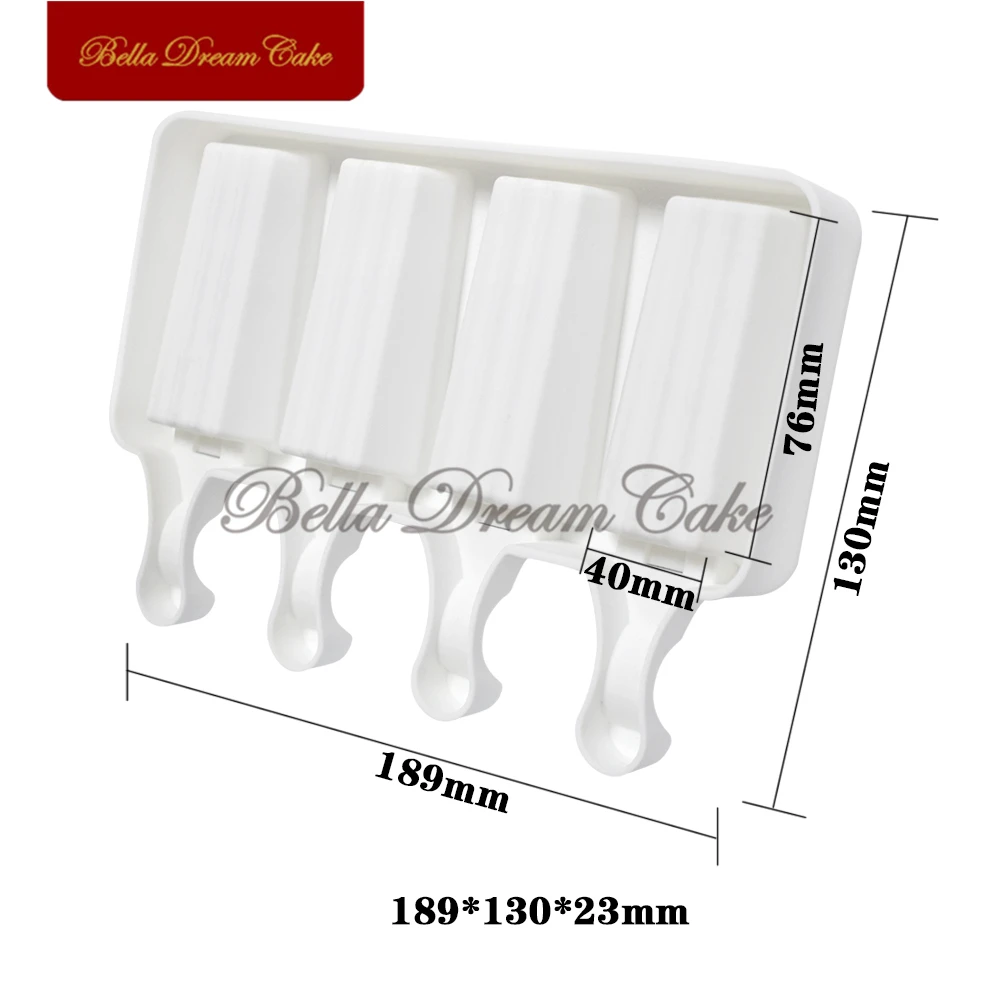 Силиконовая форма для мороженого овальной формы 4 вида