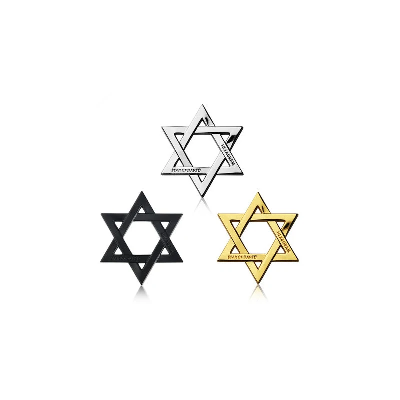

1pcs 3D Metal Solomon Hexagram Judaism Goddess Totem Logo Emblem Sticker Badge Car Styling for Star of David Auto Accessories