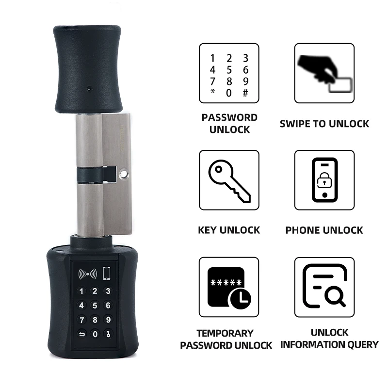 

Умный бесключевой цилиндрический замок CB TT