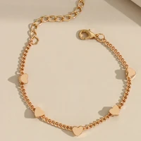 fashion gold color chain heart iinked to heart star charms bracelet for women accessories bracelets jewelry