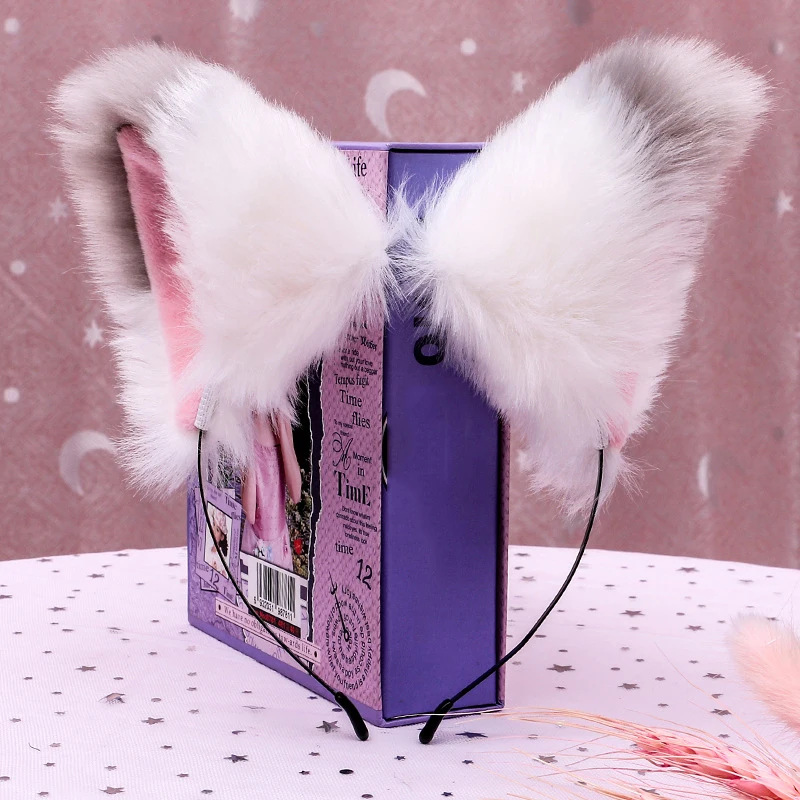 New Faux Fur Hair Hoop Fashion Cosplay Costume Cat Animal Ear Headbands Women Lovely Handmade Hairband Headwear Accessories |