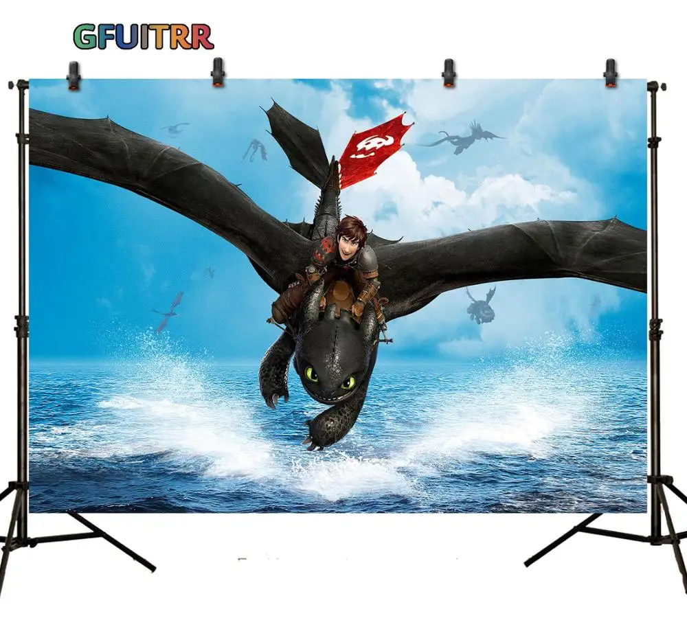 GFUITRR Постер Мультфильма Как приручить дракона реквизит для фотостудии детского