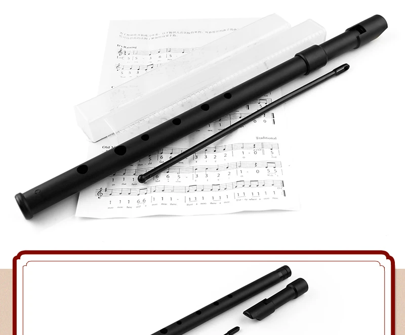 Черная ABS пластиковая флейта C D Key Tinwhistle Ireland музыкальный инструмент электрическая настройка ирландская флейта