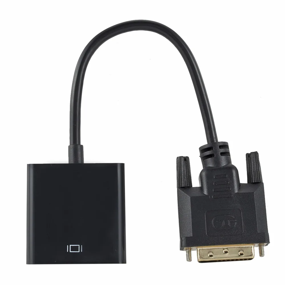 HD 1080P DVI-D DVI в VGA адаптер видеокабель преобразователь 24 + 1 25pin 15pin кабель для ПК