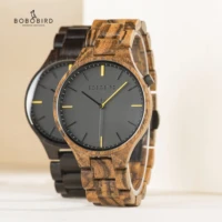 relogio masculino bobo bird wood watch men top luxury brand wrist watches male clock in wooden gift box great gifts for him oem