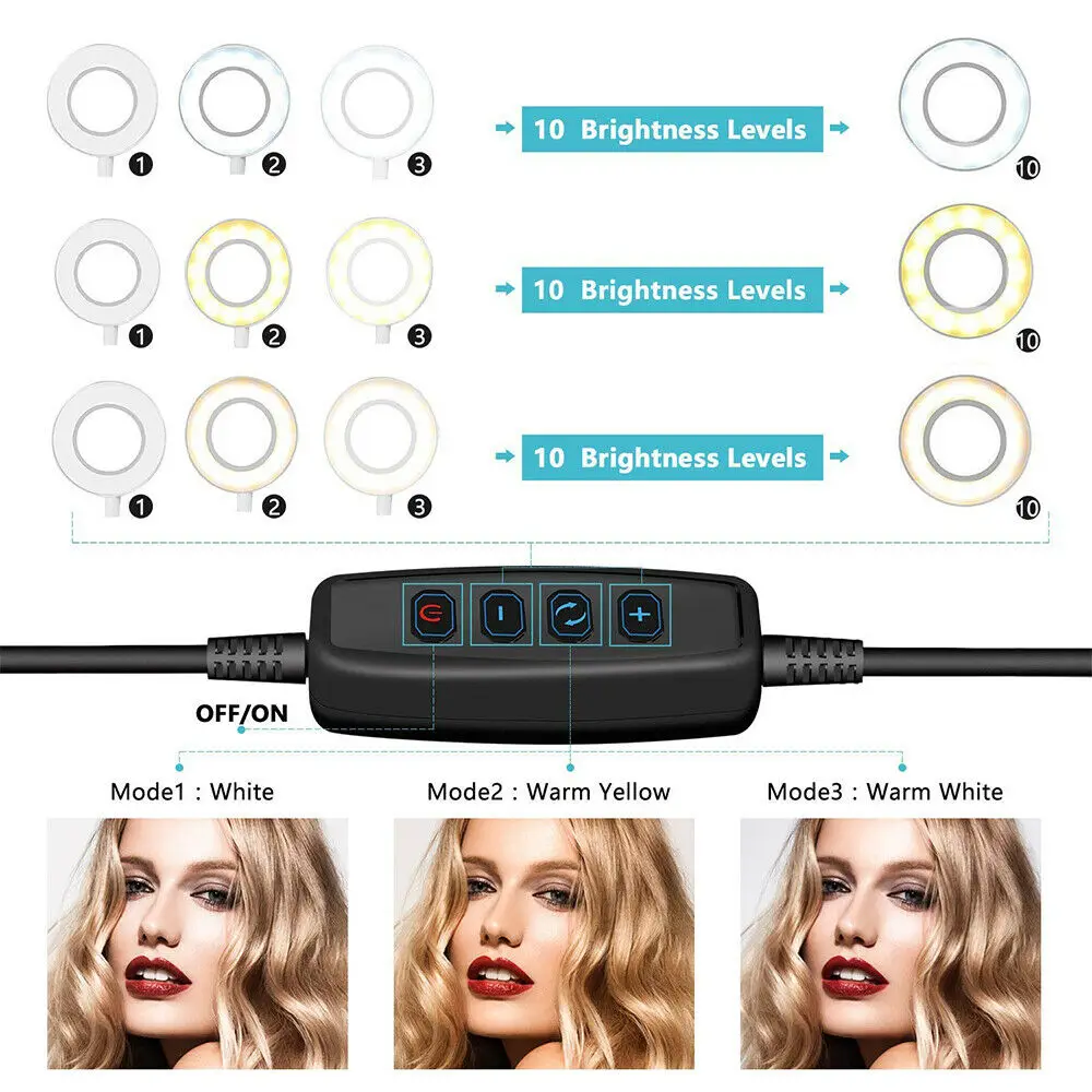 

New Arrival LED Ring Light Dimmable 5500K Lamp Photography Camera Photo Studio Phone Video Ring Lights Camera Accessories
