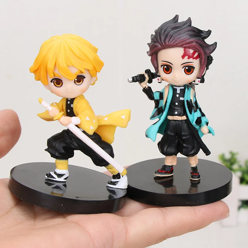 

6pcs/set Anime Demon Slayer Kimetsu No Yaiba Figure Q Posket Kamado Tanjirou Kamado Nezuko Agatsuma Figure Toys 6cm