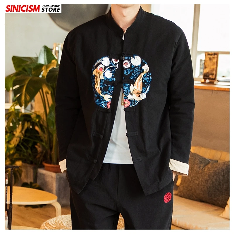 Sinicism Store 2020 мужская повседневная куртка с принтом одежда в китайском стиле