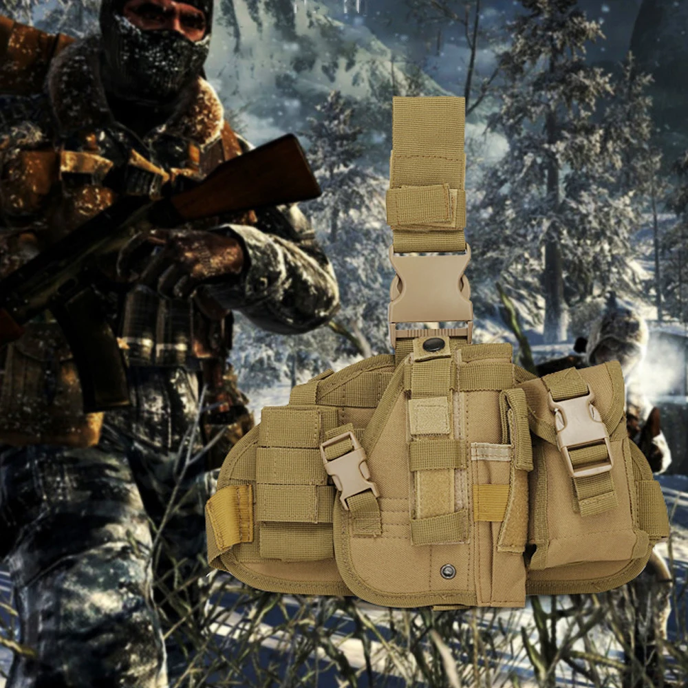 

New Men Tactical Gun Holster Airsoft Tactical Drop Leg Thigh Tornado Gun Pistolas Military Glock Beretta Handgun Pouch Holsters