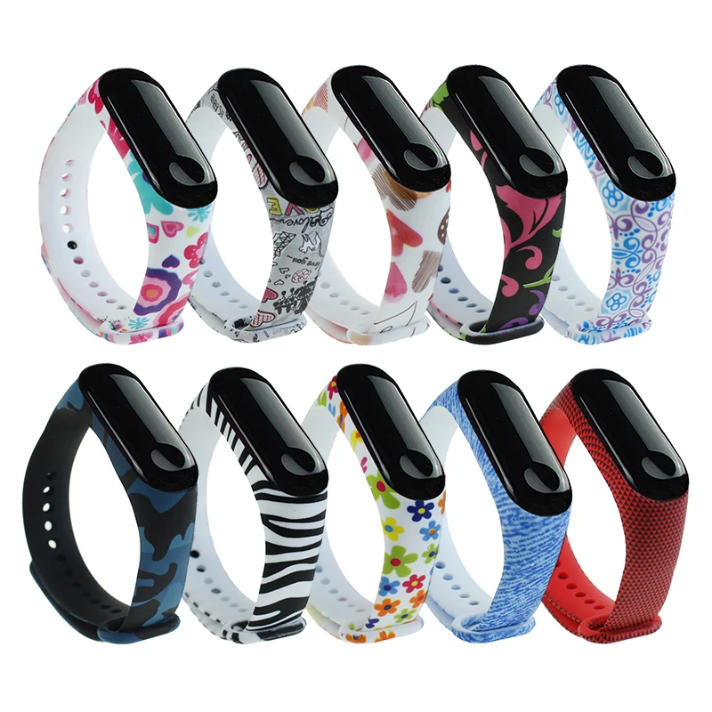 Soft Print Bracelet For Xiaomi Mi Band 3 Watch Replacement Wrist Strap Mi3 Smart Miband 4 Wristband | Электроника
