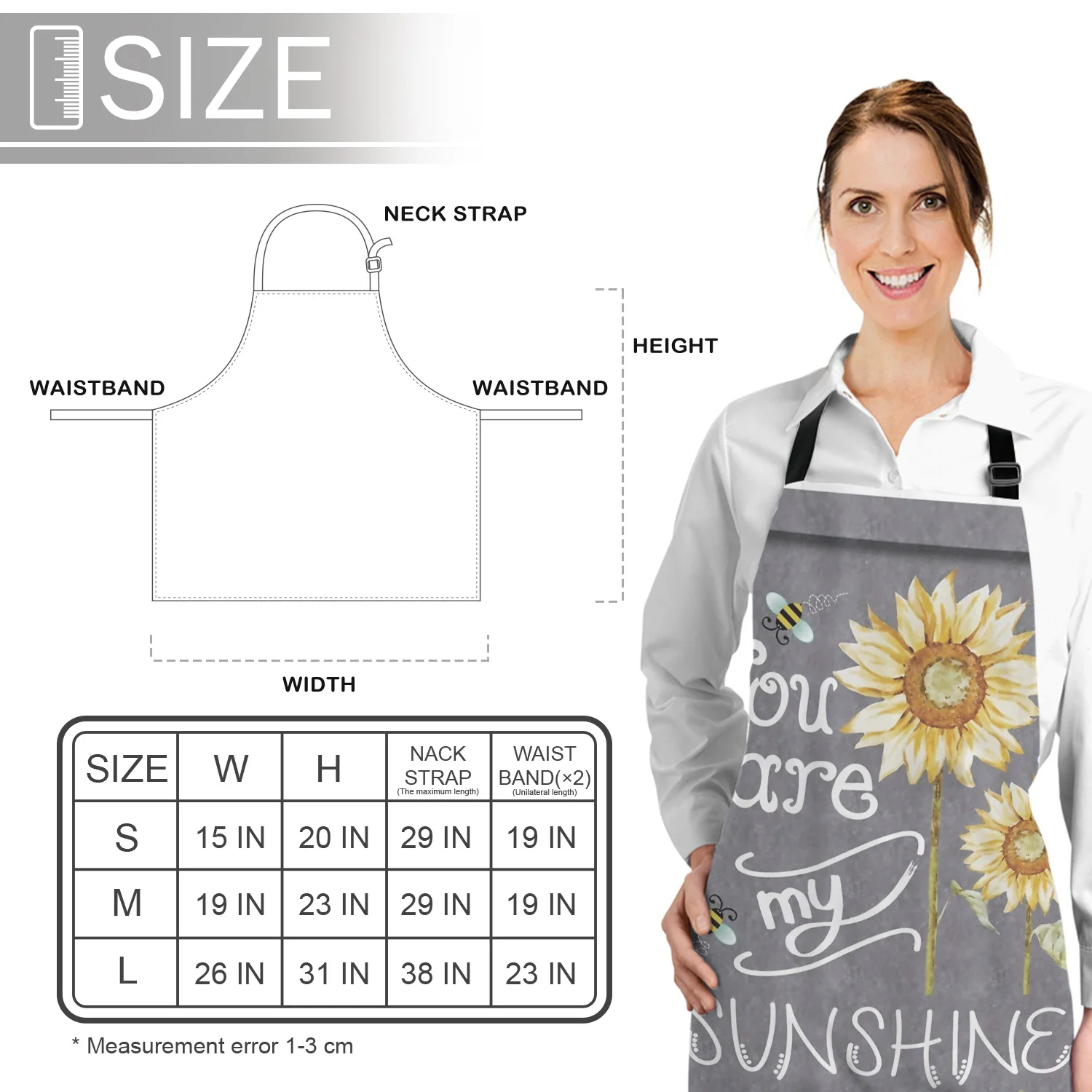 You Are My Sunshine Кухонные фартуки с принтом подсолнуха прочный чистящий инструмент