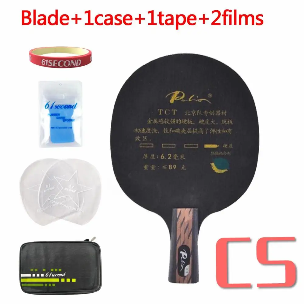 CS with F 1 case Palio TCT Ti+ углеродное лезвие для настольного тенниса пинг-понга - Цвет: CS with F 1 case