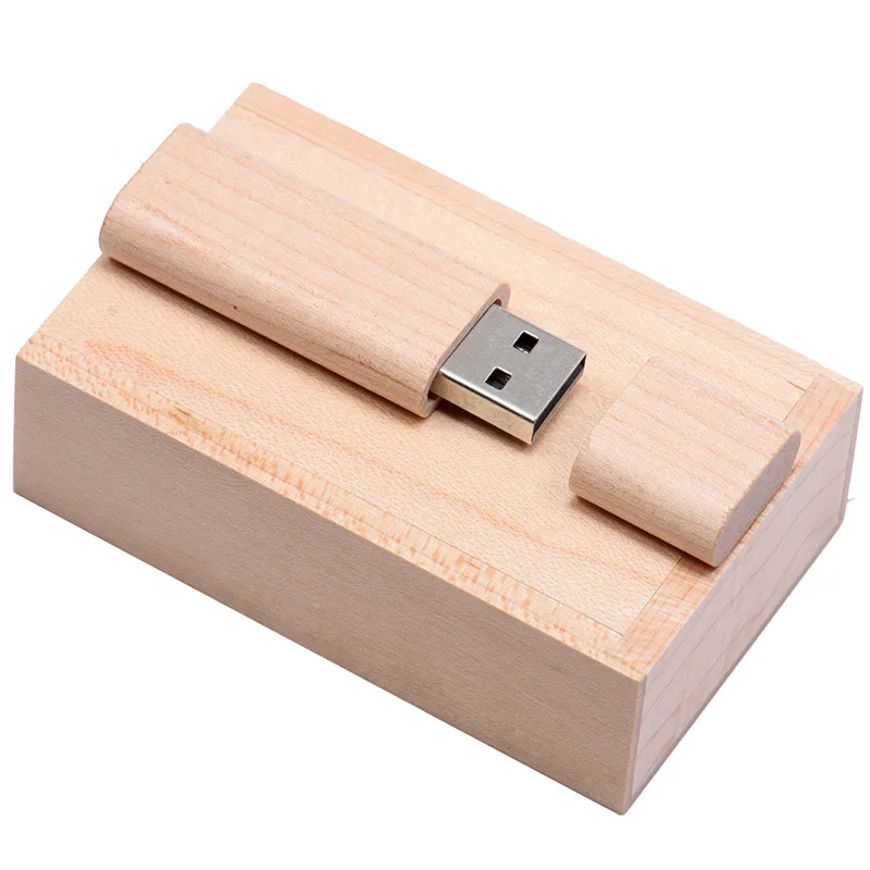 maple Wood POWERONE(более 10 шт бесплатный логотип) деревянные USB флеш-накопители, флешки+ коробка, флешки 4 ГБ 8 ГБ 16 ГБ 32 ГБ 64 ГБ - Цвет: maple Wood