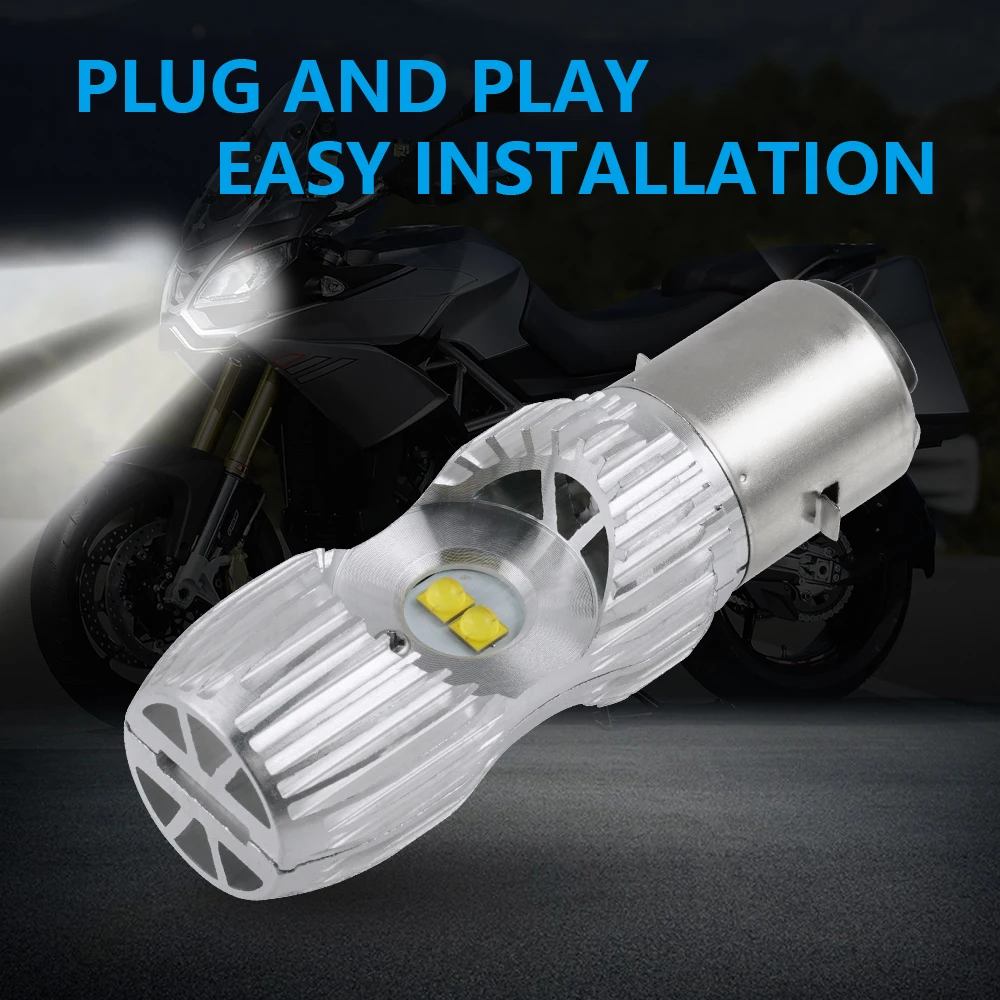 

BA20D Motorcycle Headlight Bulbs H4 P15D LED Light Hi Lo Beam Moto Lamps Conversion Kit For Honda XL-125V Varadero 2001-2011