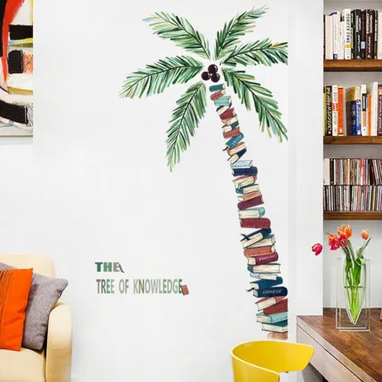 DIY художественные пальмы современные украшения дома стикеры на обои-дерево