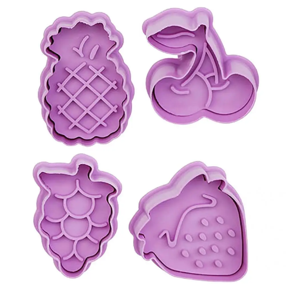 

4Pcs/Set Practical Cookie Stamp Cartoons Pattern Scentless Embossing Mold Pastry Pressing Mould