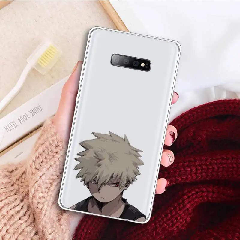 

Cartoon My Hero Academia Anime Phone Case Transparent for samsung A 21s 71 S 8 9 20 note 10 20 ultra plus