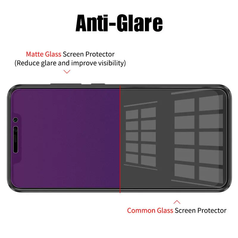 

Matte Frosted Anti Blue Tempered Glass for Xiaomi Redmi Note 9 Pro 9A 9C 8 8T 8A 10X Pro K20 9S Mi CC9 Mi CC9E 9T A3 Poco M3